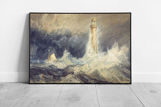 Joseph Mallord William Turner Bell Rock Lighthouse Reproduction Wall Art Print Framed Picture print