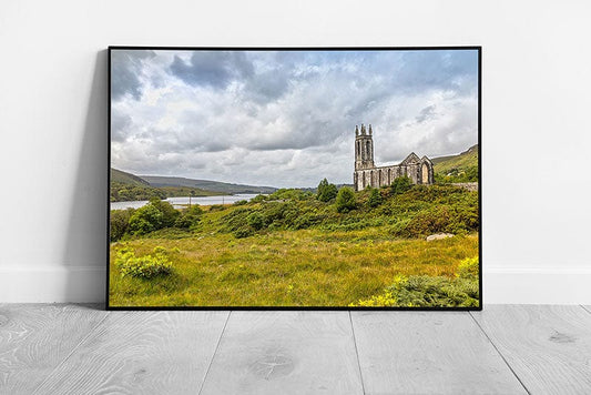 Abandoned Ruins Of Dunlewey Church County Donegal Ireland Wall Art Print on Paper Framed Picture print