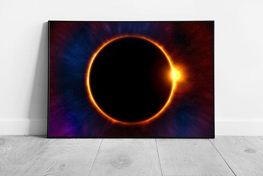 Print on Paper Solar Eclipse Wall Art Ready To Hang Print Framed Picture print