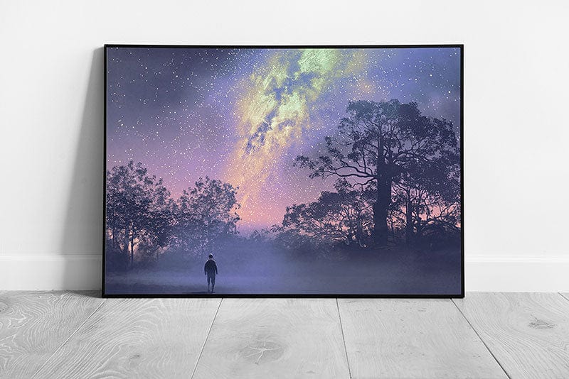 Print Night sky wall art Ready to Hang Print Framed Picture print