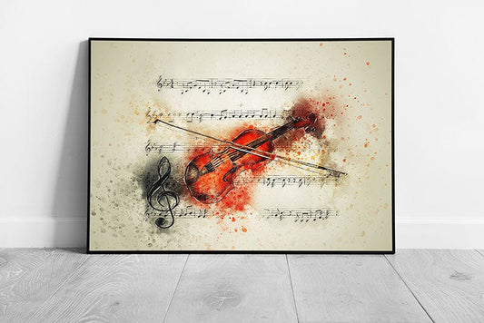 Print Music Violin wall art Ready to Hang